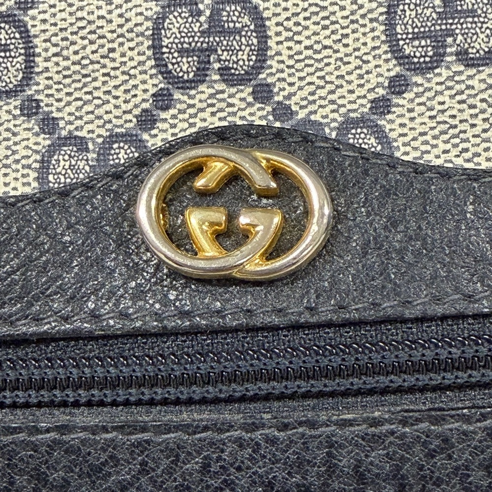 Gucci Blue Crossbody Bag with Red Stripe - Picture 4 of 15